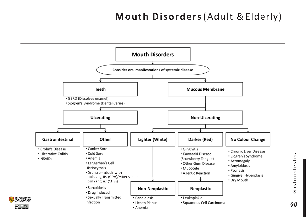 MOUTH DISORDERS: Adult and Elderly Scheme
