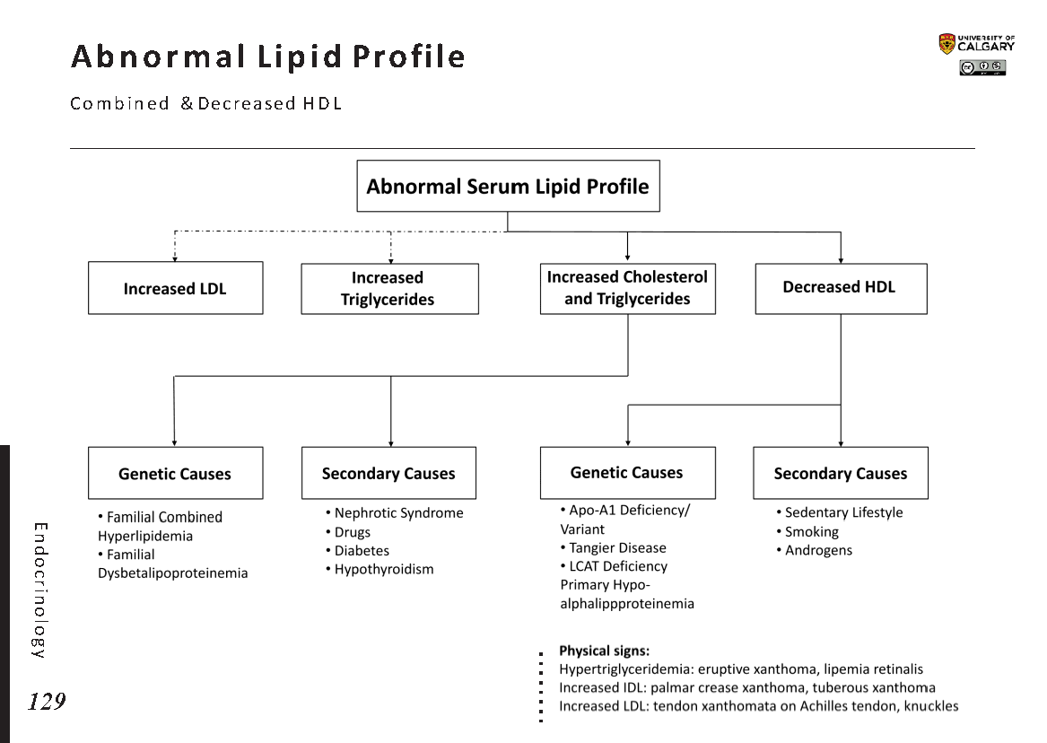 ABNORMAL LIPID PROFILE: Combined & Decreased HDL Scheme