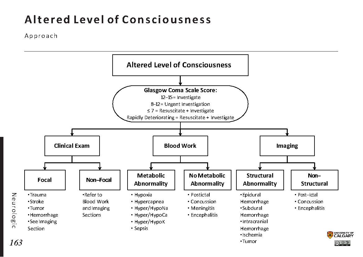 ALTERED LEVEL OF CONSCIOUSNESS: Approach Scheme